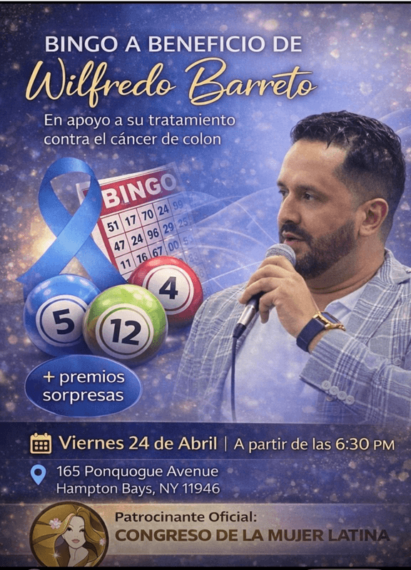 Charity Bingo for Wilfredo Barreto